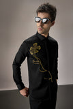 LONG FLOWER - HAND EMBROIDERED DESIGNER SHIRT
