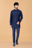 Midnight blue Jellyfish embroidered Kurta