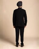 Black Crystal Embellished Jodhpuri Set