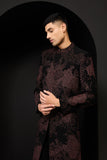 Black indo Western highlighting with sequins, pearls and thread work