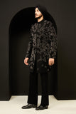 Black indo Western highlighting with pearls, sequins and cutdana   ￼￼