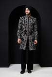 Black indowestern detailing with thread work
