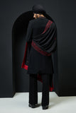 Black indo Western with spring thread work
