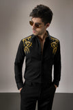 SHOULDER LEAVES - HAND EMBROIDERED DESIGNER SHIRT