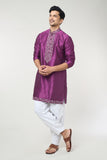 Violet Embroidred Kurta Set