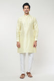Parrot Green Pintuck Kurta-Jacket Set
