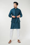 Rama Green Pintuck Kurta-Jacket Set
