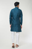 Rama Green Pintuck Kurta-Jacket Set