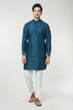 Rama Green Pintuck Kurta-Jacket Set