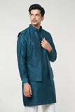 Rama Green Pintuck Kurta-Jacket Set