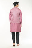 Mauve Pink Embroidered Kurta-Jacket Set