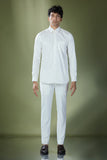 Pista Green Stitch Jacket-Shirt-Pant Set