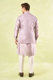 Lavender Embroidered Kurta-Bundi Set