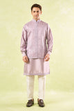 Lavender Embroidered Kurta-Bundi Set