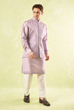 Lavender Embroidered Kurta-Bundi Set