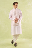 Blush Pink Embroidered Kurta-Bundi Set