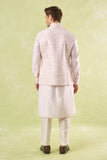 Blush Pink Embroidered Kurta-Bundi Set