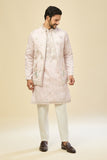Blush Pink Embroidered Kurta-Jacket Set