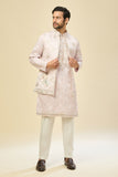 Blush Pink Embroidered Kurta-Jacket Set