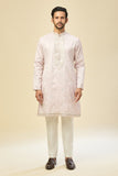 Blush Pink Embroidered Kurta-Jacket Set