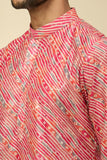 Pink Leheriya Kurta Set