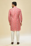 Pink Leheriya Kurta Set