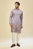 Purple Embroidered Kurta Set 1