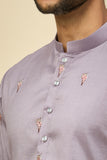 Purple Embroidered Kurta Set 1