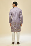 Purple Embroidered Kurta Set 1