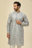 Powder Blue Printed Kurta Set