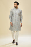 Powder Blue Printed Kurta Set