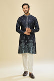 Royal Blue Embroidered Kurta Set 3