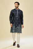 Royal Blue Embroidered Kurta Set 3