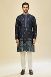 Royal Blue Embroidered Kurta Set 3