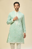 Mint Blue Embroidered Kurta Set