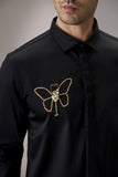 CHAMPANGE BUTIERFLY - HAND EMBROIDERED DESIGNER SHIRT