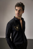 CHAMPANGE BUTIERFLY - HAND EMBROIDERED DESIGNER SHIRT