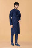 Forts embroidery midnight blue Kurta