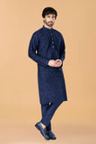 Forts embroidery midnight blue Kurta