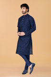 Forts embroidery midnight blue Kurta