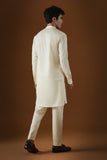 SEQUENCE AND COIN - HAND EMBROIDERED DESIGNER KURTA - IVORY