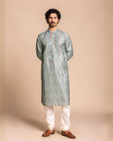 Sage Printed Mirror Work Kurta