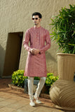 Schauss pink streaming leaves Kurta.