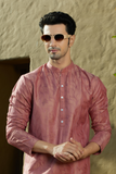 Schauss pink streaming leaves Kurta.
