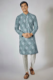 Blue Printed Kurta Set