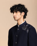 Navy Metallic Jodhpuri Set