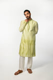 GREEN TIE DYE MIRROR KURTA SET