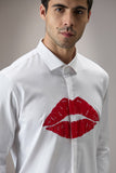 LIPS- HAND EMBROIDERED DESIGNER SHIRT