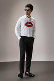 LIPS- HAND EMBROIDERED DESIGNER SHIRT