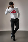 LIPS- HAND EMBROIDERED DESIGNER SHIRT